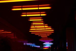 Light panels creating customizable wall art